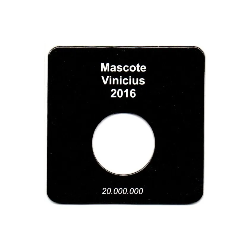 Cartela Para Moeda Mascote Vinicius - VAZIA Imagem