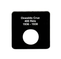 Cartela Para Moeda 400 Réis Oswaldo Cruz - VAZIA