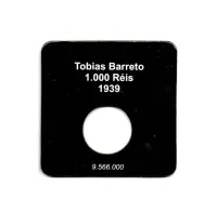 Cartela Para Moeda 1000 Réis 1939 Tobias Barreto - VAZIA