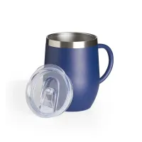 Caneca térmica de inox 350ml com tampa de acrílico, bocal e trava de segurança - Foto 2