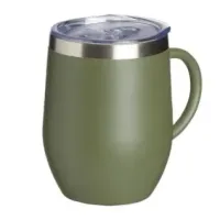 Caneca térmica de inox 350ml com tampa de acrílico, bocal e trava de segurança - Foto 8