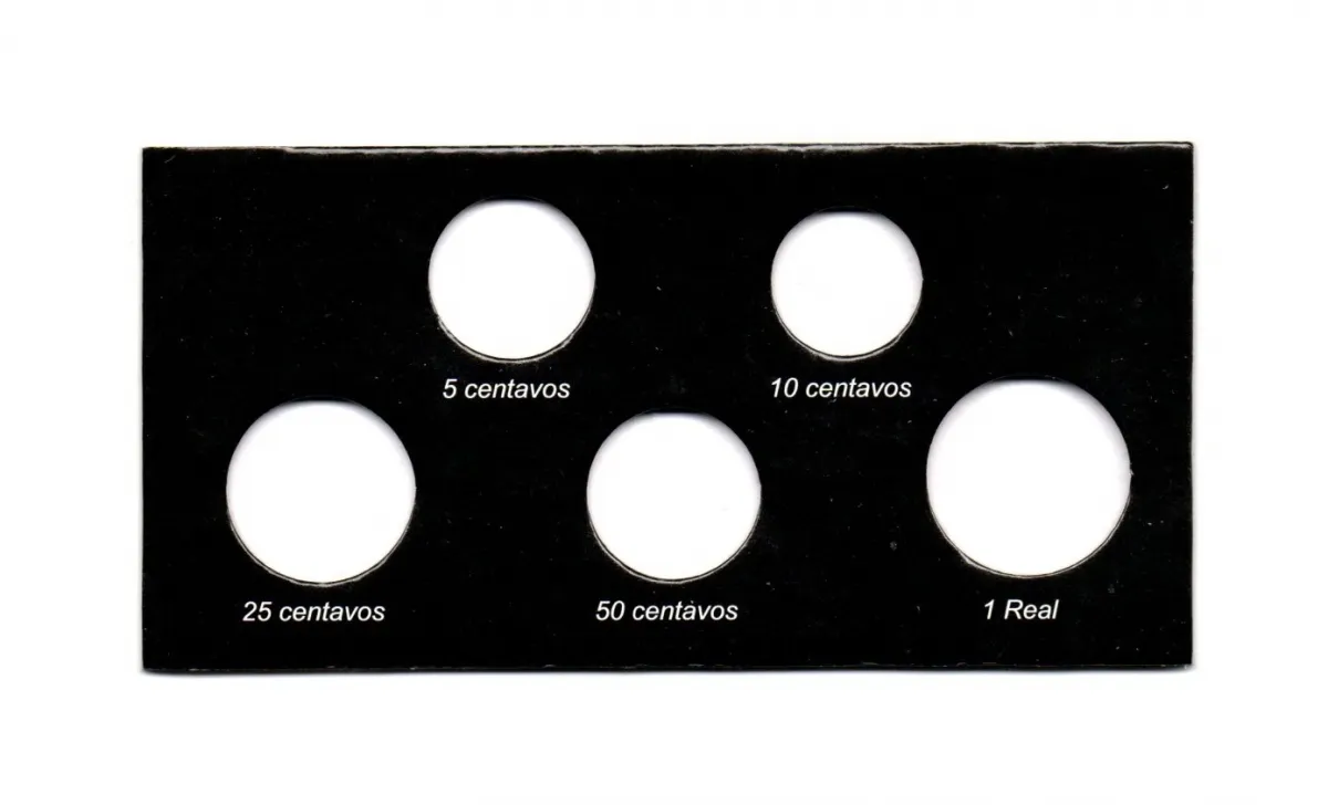 Cartela Para Moedas do Real Segunda Família - VAZIA
