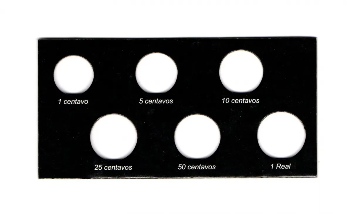 Cartela Para Moedas do Real Primeira Família - VAZIA