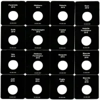 16 Cartelas Para Moedas das Olímpiadas - VAZIAS