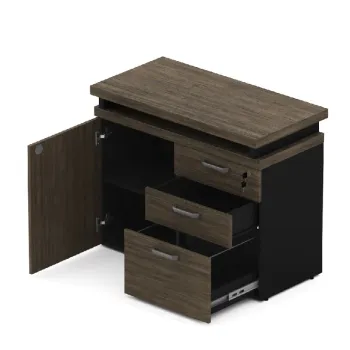 Armário Baixo Misto Dinâmico Extensivel com Tampo 40mm com Porta e Gavetas Start  - Foto 2