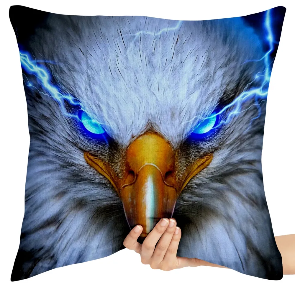 Almofada Águia olhos azuis raio