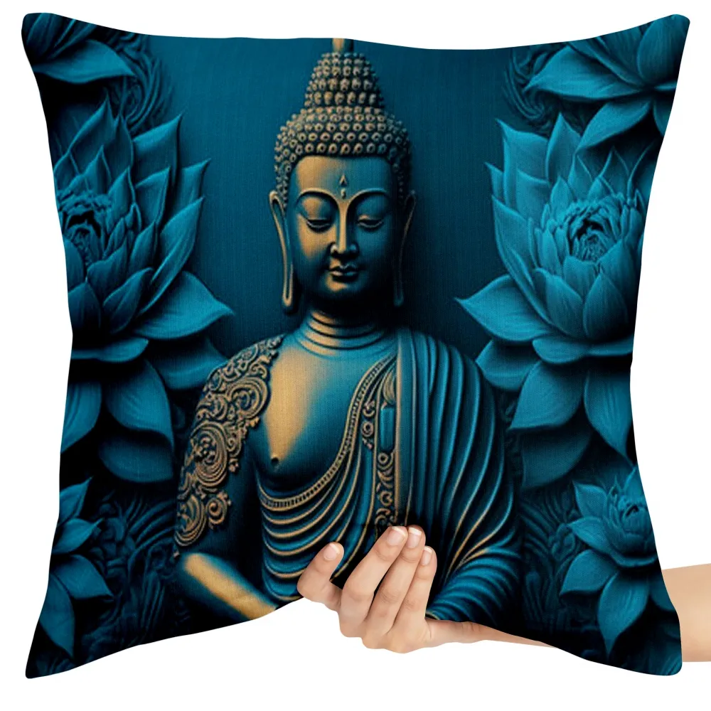 Almofada Buda Azul Sidarta Gautama