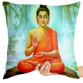 Almofada Buda laranja Sidarta Gautama