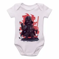 Body Bebê Infantil darth vader vilão star wars - Foto 3