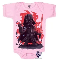 Body Bebê Infantil darth vader vilão star wars - Foto 4