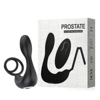 Anel Peniano com Plug Anal 12 Vibrações USB - CR-021