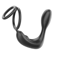 Anel Peniano com Plug Anal 12 Vibrações USB - CR-021 - Foto 2
