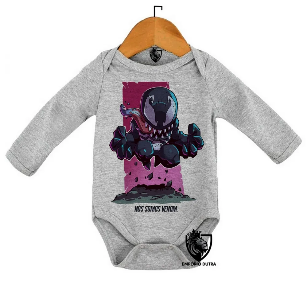 Body Bebê Infantil Homem aranha negro Venom