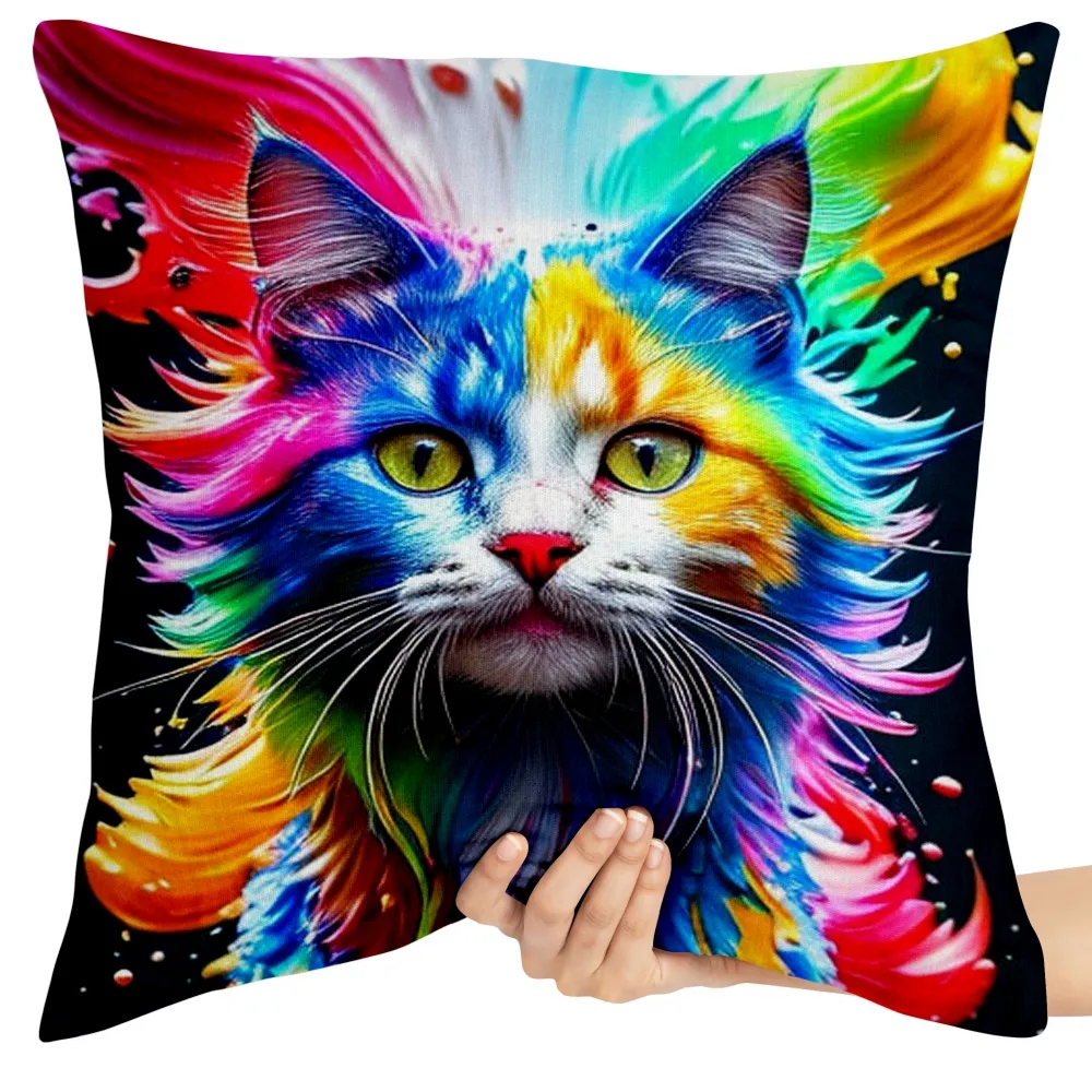 Almofada Gato colorido Imagem
