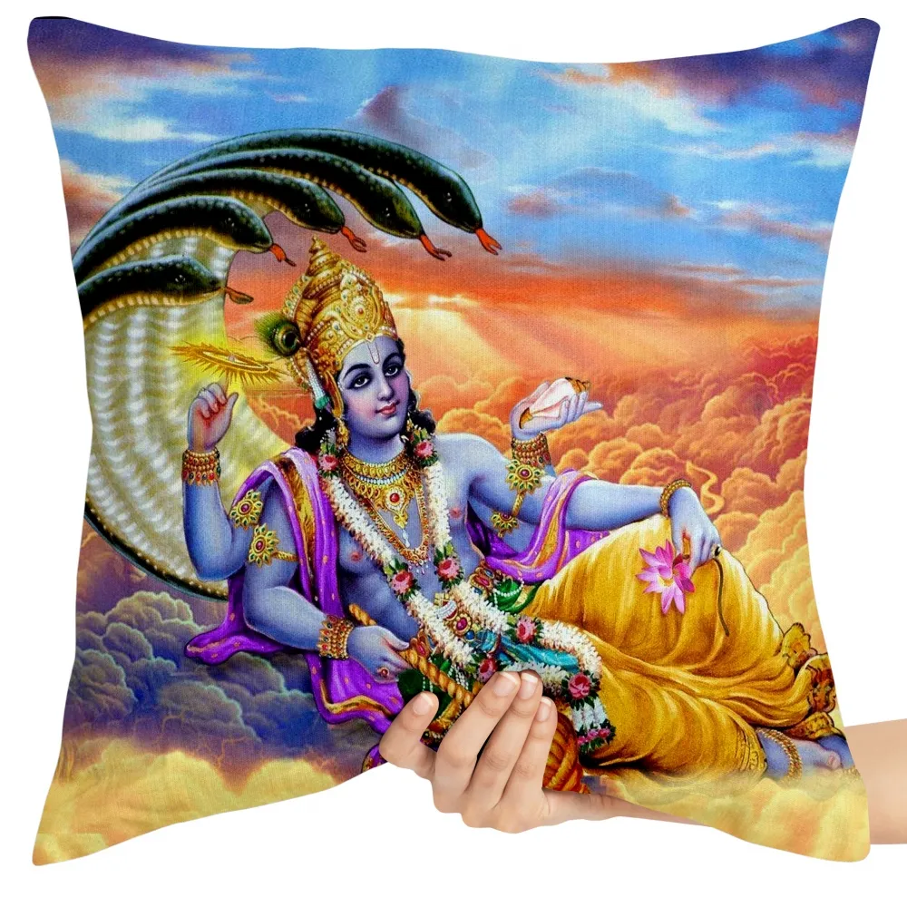 Almofada Vishnu serpentes Sesha Ananta