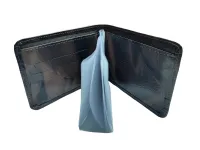 Ref: 9100 - Carteira de Couro Sem Fecho. Cor Marrom - Foto 2