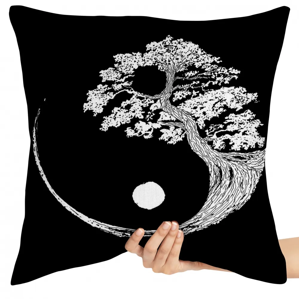 Almofada Yin yang árvore Bonsai Imagem