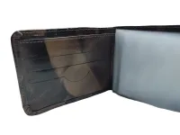 Ref: 9101 - Carteira de Couro Sem Fecho. Cor Marrom - Foto 3