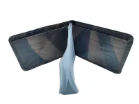 Ref: 9101 - Carteira de Couro Sem Fecho. Cor Marrom - Foto 5