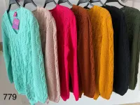 Blusa tricot decote v plus GM 779 Tam EXG - Foto 4
