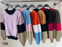 Blusa tricot com manga listrada GM 798 Tam M - Foto 4