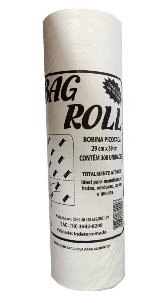 Bobina Picotada Reforçada 39X59 cm Bag Roll c/210 sacos