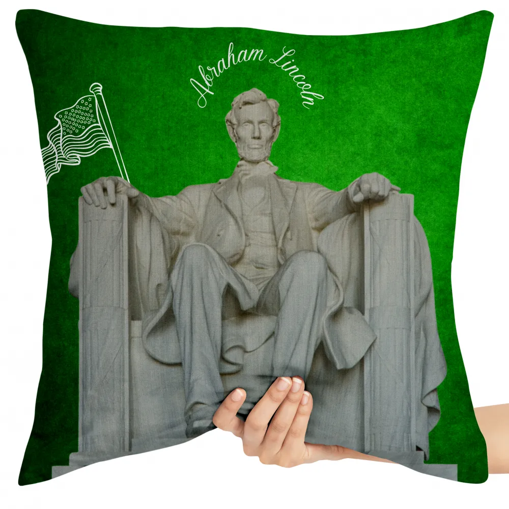 Almofada Abraham Lincoln sentado