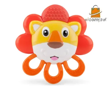 Mordedor Nûby Vibe-eez 3m+ Lion Vibra Suavemente Gengiva Eua