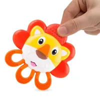 Mordedor Nûby Vibe-eez 3m+ Lion Vibra Suavemente Gengiva Eua - Foto 3