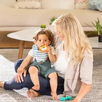 Mordedor Nûby Vibe-eez 3m+ Lion Vibra Suavemente Gengiva Eua - Foto 5