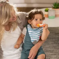 Mordedor Nûby Vibe-eez 3m+ Lion Vibra Suavemente Gengiva Eua - Foto 7