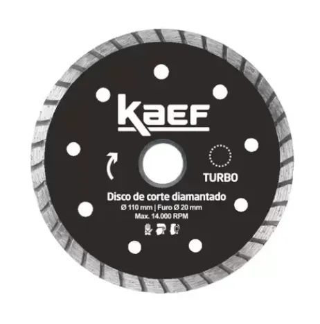 Disco Diamantado Turbo Kaef 110x20mm 