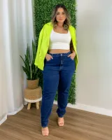 Blazer Acetinado Predilect's Verde Lima - Foto 4