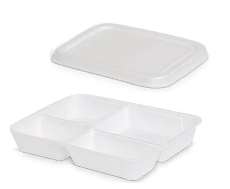 Marmitex 4 Divisórias com Tampa HF100/4 1100ml  Fibraform C/100