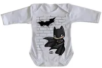 Body Bebê Infantil Batman pequeno muro herói - Foto 3