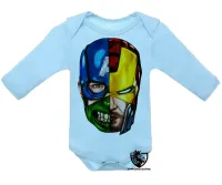 Body Bebê Infantil vingadores hulk thor capitão - Foto 2