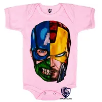 Body Bebê Infantil vingadores hulk thor capitão - Foto 4