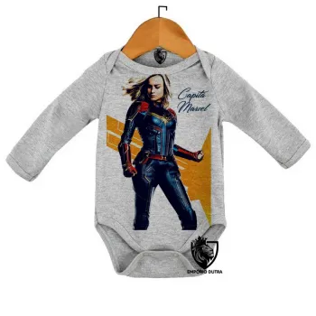 Body Bebê Infantil Capitã Marvel girl vingadores