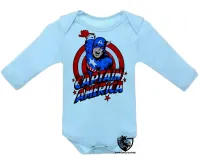 Body Bebê Infantil Capitão américa cartoon - Foto 2
