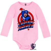 Body Bebê Infantil Capitão américa cartoon - Foto 3