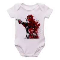 Body Bebê Infantil Deadpool super herói - Foto 3