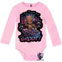 Body Bebê Infantil Groot lets musica dj marvel - Foto 4