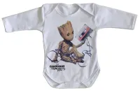 Body Bebê Infantil Guardiões da Galáxia Groot fita - Foto 2