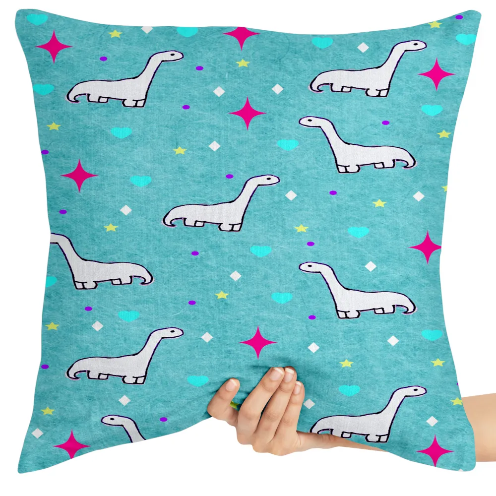 Almofada Dinossauros estrela rosa Imagem