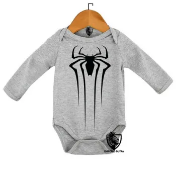 Body Bebê Infantil Homem Aranha negro preta marvel