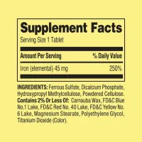 Iron Ferro 45mg Spring Valley® 30 Tablets Original - Foto 3