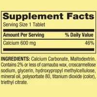 Cálcio 600 Mg+ Vitamina D3 20 Mcg Spring Valley 100 Tablets - Foto 7