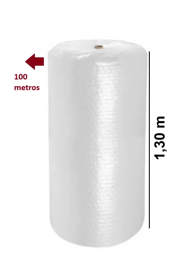 Bobina Plástico Bolha 1,30x100m