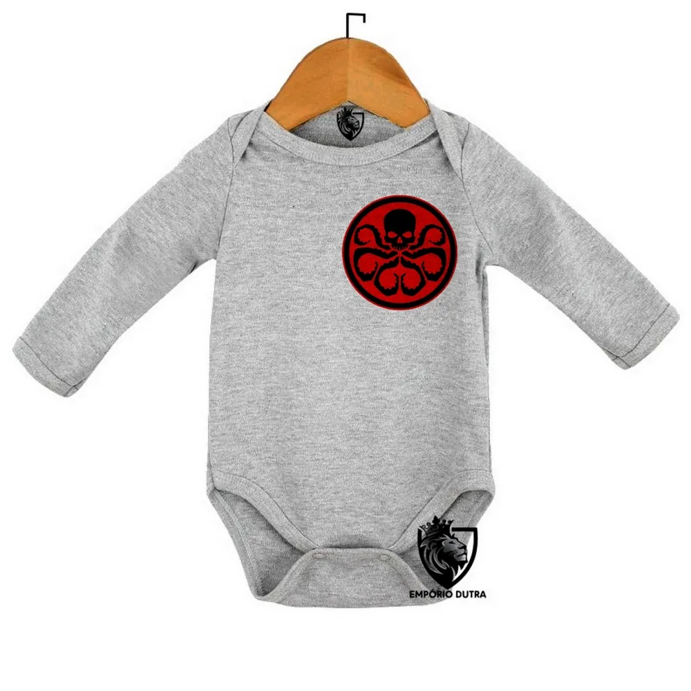Body Bebê Infantil Hydra Símbolo vingadores avengers