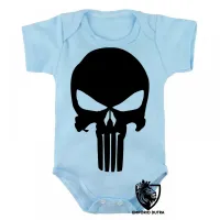 Body Bebê Infantil Justiceiro punisher caveira marvel - Foto 3